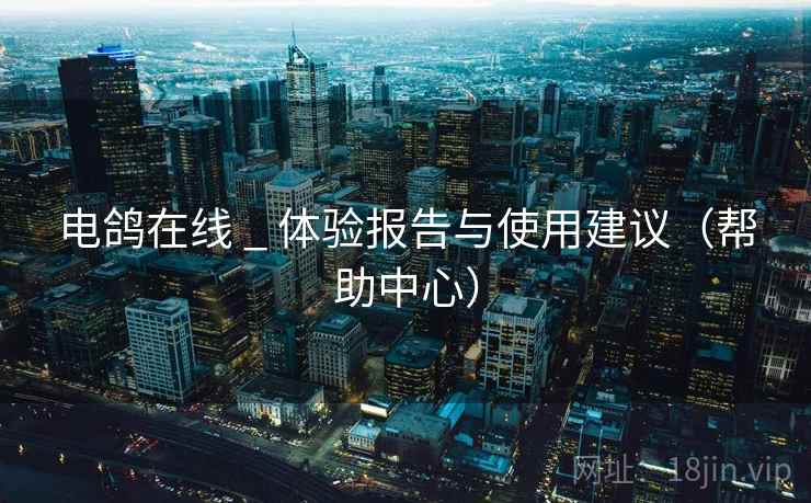 电鸽在线 _ 体验报告与使用建议（帮助中心）