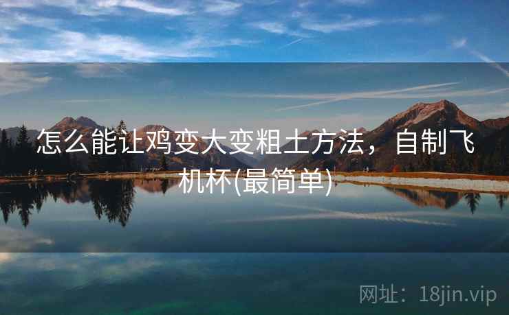 怎么能让鸡变大变粗土方法，自制飞机杯(最简单)